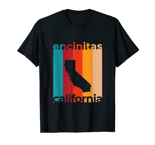 Recuerdos de Encinitas CA Retro California Camiseta