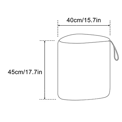 Taburete otomano triangular con reposapiés de algodón y asa para salón 4