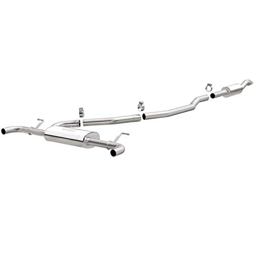 MagnaFlow Cat-Back Performance Exhaust System 15230 - Street Series, Stainless Steel 2.5in Main Piping, Dual Split Rear Exit, Polished Finish 2.25in Exhaust Tip - Domestic Vehicle Exhaust Kit