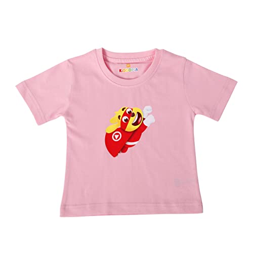 Captain Kidd Print Toddler Short Sleeve T-Shirt | Soft Cotton | Pink | 2T