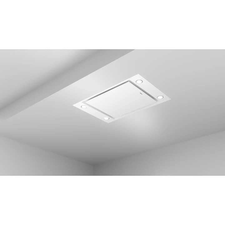 TEKA Campana Extractora de Techo 90 cm con Aspiración Perimetral, 3 Velocidades + Intensiva, 4 Lámparas LED, Función FreshAir, Motor EcoPower, Compatible con recirculación, DHT 96340 WH