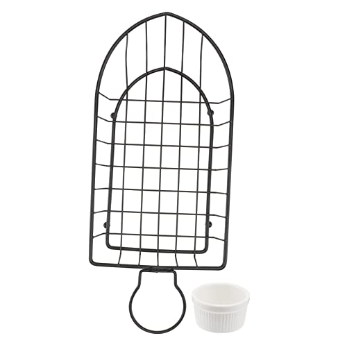 BRIGHTFUFU 1 Set Snack Plate Fruit Trays French Fry Cutter Hot Dog Baskets Snacks Chips Fryer Serving Wire Bread Basket Finger Food Holder Fruit Basket Stand Appetizer Serving Ceramics Black