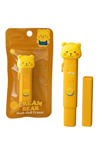 Ranjkri Eraser for Kids Cutter Shaped Erasers Kids, Stationary Set for Kid, Rubber for Kid, Kawaii Erasers, Fancy Rubbers for Birthday (Brown Bear Eraser)