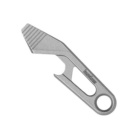 Kershaw Recap Keychain Bottle Opener, Gray Multi Tool with Bottle Opener, Pry Bar, and Flathead Screwdriver Tip, Fits Key Ring, Size of a House Key