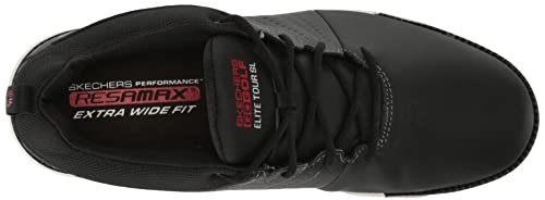 Skechers mens Elite Tour Sl Waterproof Golf Shoe, Black/Red, 10 US