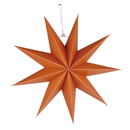 HOMSFOU Paper Lantern Lamp Shade Handmade Orange Folded Star Design for Fairy Lights and Decorative Home Decor Easy Self-assembly No Tools Required