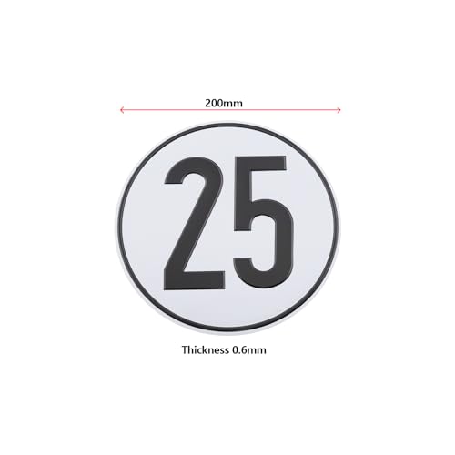 OTOTEC 2 peças placa de 25 velocidades alumínio velocidade máxima sinais de estrada limite de veloci