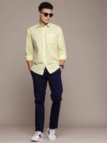 Image of Men's Cotton Linen Solid Shirt | Slim Fit Full Sleeve Casual Shirt | Lightweight | Breaethable | Stylish