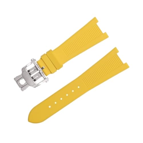 Bracelet montre Patek Philippe Nautilus sport chic caoutchouc jaune FKM