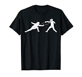 Silhouette American Fencing Fencer Swordsman Waffenkampf T-Shirt