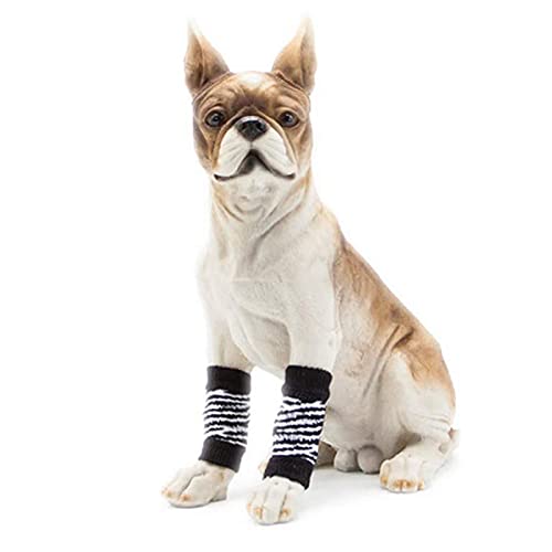 Image of Dog Leg Protectors to Help Reducing Licking Scratching Wound After Surgery | Soft Knitting, Stretchy Fit Sleeves, Helps Reduce Licking, Dog & Cat Friendly, Easy to Wear, Daily Leg Coverage