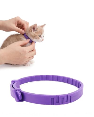 HAPZUR Collar Calmante para Gatos con Feromonas Naturales, 4 Piezas Ajustables, Efecto 30 Días. Reduce Ansiedad, Miedos y Estrés por Cambios.