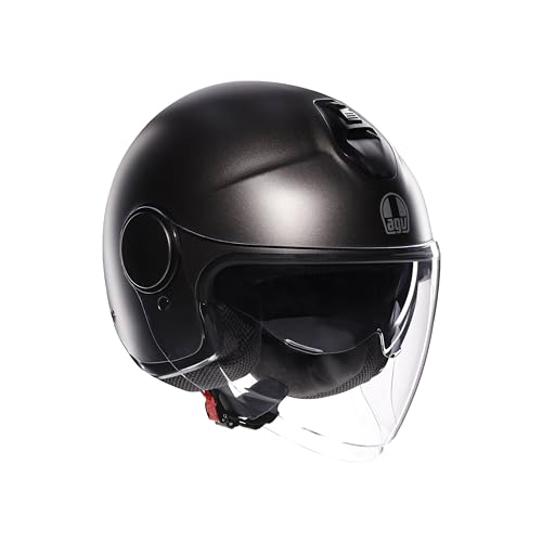 AGV - ETERES E2206, Motorrad Jet-Helmet, Unisex, Matt Asfalto Grey, L