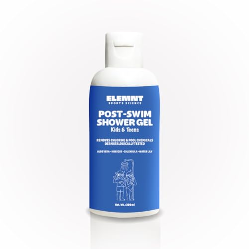 Image of Elemnt Post Swim Shower Gel for Kids & Teens | Chlorine & Odour Cleansing Body Wash | Dermatologically Tested Shower Gel | Vegan | Nourishing After Swimming Body Wash | Removes Chlorine & Soothes sensitive skin | 200 ML