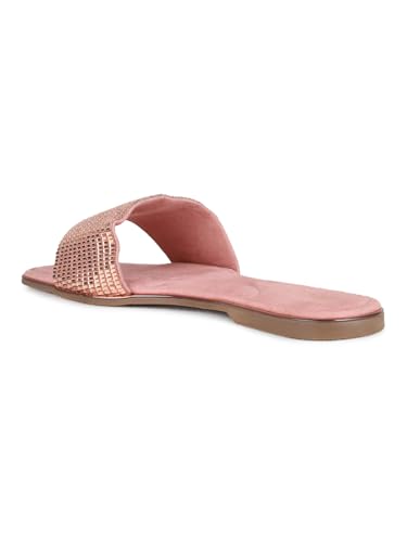 Image of Inc.5 Womens Golden Party Embellished Open Toe Flats