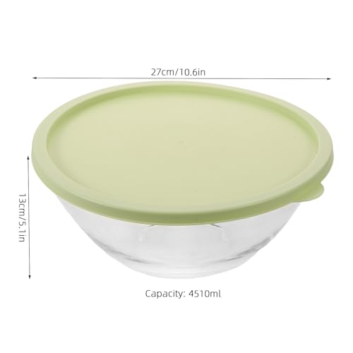 Tazón de vidrio con tapa transparente 4.7Qt miniatura 3