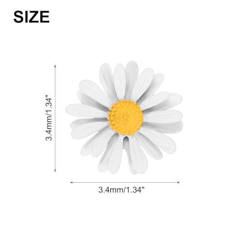 Image of PATIKIL Daisy Pin, Flower Women Brooch Lapel Pins Sunflower Suit Lapel Pin for Shirt Hat Cardigan Sweater Decorate Tie Tacks Pin Back Clutch Jewelry Gifts
