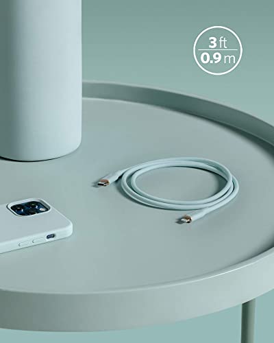 Image of Anker USB-C to Lightning Cable, 641 Cable (Mint Green, 3ft), MFi Certified, Powerline III Flow Silicone Fast Charging Cable for iPhone 13 13 Pro 12 11 X XS XR 8 Plus (Charger Not Included)