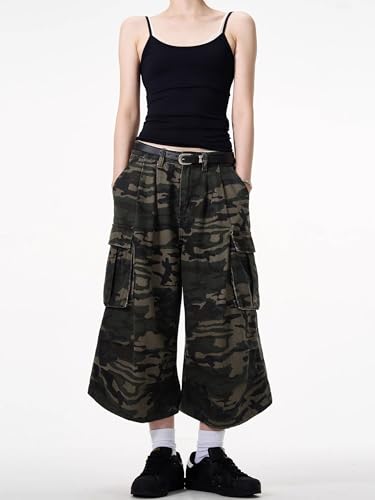 Men's Jeans Camouflage Cargo Pants Loose Fit Straight Leg Vintage Style Trouser for Men4