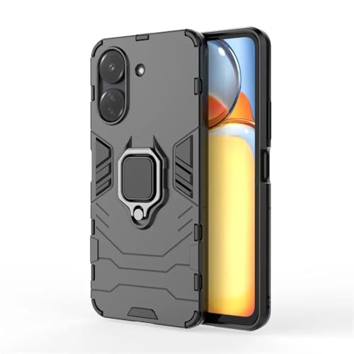 Image of Spazy Case Poco M6 5G / C65 5G / Redmi 13C 4G / 13C 5G Back Cover | Dual Layer Armor Defender Full Body Protective + PC Hybrid Kickstand Back Case for Poco M6 5G / C65 5G / Redmi 13C 4G / 13C 5G