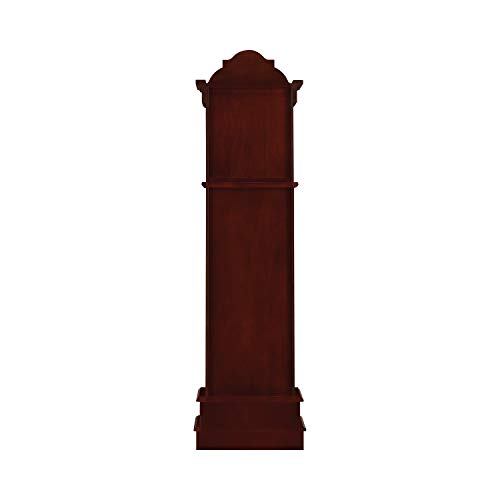 Coaster Home Furnishings Grandfather Clock with Chime Brown Red and Clear, Cherry, 10" D x 22" W x 78.5" H (900749)