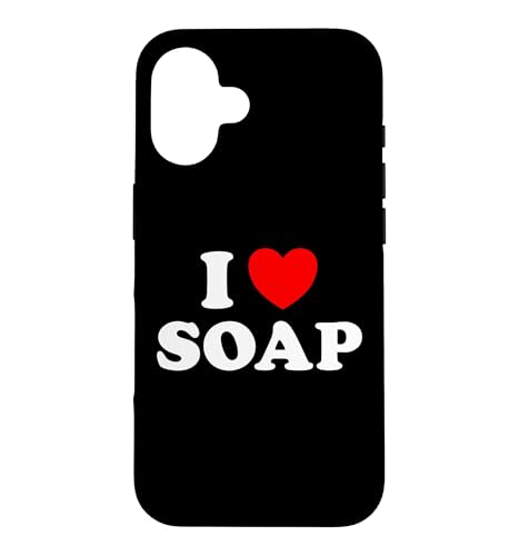 I Love Soap �ʔ����o�X�V�����[�A �ƂĂ��V�N�ł��ꂢ�ȃt�@�� �X�}�z�P�[�X iPhone 16 �p