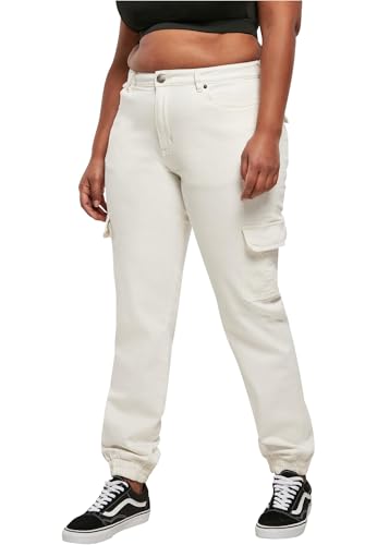 Pantalon cargo denim Urban Classics femme en jean stretch bio