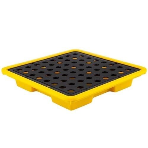 Bac de rétention polyéthylène étanche palette empilable pour fût d'huile et peinture