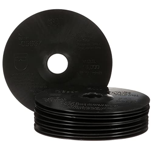 3M Fibre Disc Backup Pad, 05637, 5 In X 7/8 In , Black #TOP5