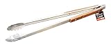  CAGO Premium XXL Grillzange - extra lang 56 cm Edelstahl Holz Zange BBQ Besteck