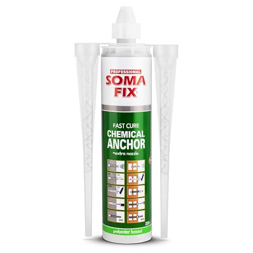 Construction Adhesive - Fast Curing Anchoring Adhesive for Concrete, Brick, Stone & Fasteners - Gray...