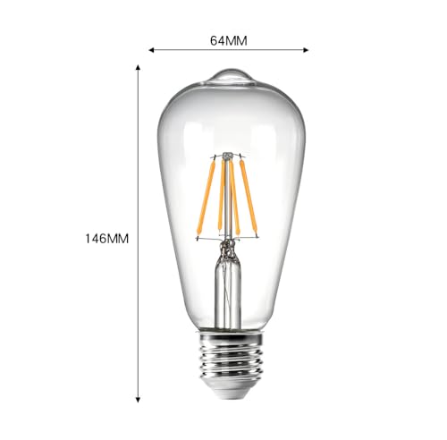 Ampoules LED à filament design rétro Edison E27 éclairage de prestige - 5