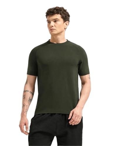 Image of Wellbi Bamboo Performance T-Shirt for Men | Raglan Sleeve Gym Training Sportswear | Quick Dry Moisture Wicking Anti-Bacterial | Ultra-Soft Breathable Eco-Friendly Activewear