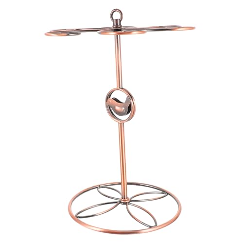 BRIGHTFUFU 1pc Elegant Red Wine Glass Rack Upside Down Stemware Holder for Home Storage Design Stable Base for Displaying and Drying Glasses Great Housewarming present