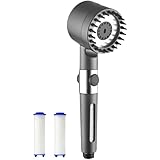 Le filtre en PP intégré filtre les impuretés, préservant ainsi la santé de votre peau et de vos cheveux. Ce pommeau de douche économe en eau est équipé d'un filtre en PP de haute qualité qui filtre efficacement les impuretés résiduelles (comme le sable, la rouille, etc.) de l'eau, réduisant ainsi l'irritation de la peau et des cheveux due à l'eau dure. Une utilisation prolongée permet de conserver les huiles hydratantes naturelles de vos cheveux et de votre corps, prévenant ainsi la sécheresse cutanée et les frisottis causés par une eau de mauvaise qualité. Il est également sans danger pour les peaux sensibles.