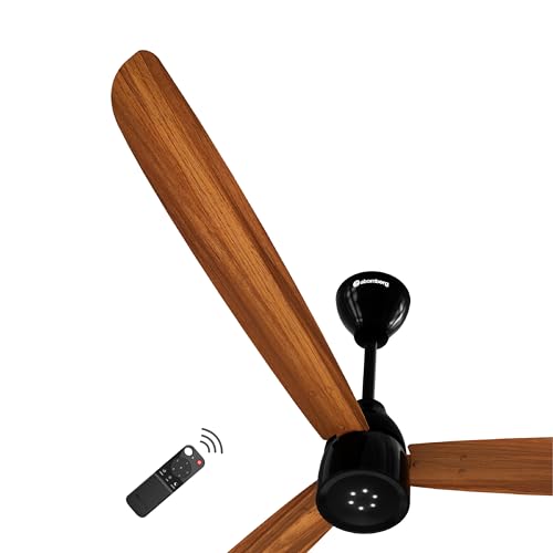 Image of atomberg Renesa Enzel 1400mm BLDC Ceiling Fan with Remote | BEE 5 star | High Air Delivery | LED Speed Indicator | Low Noise | Sleek Design | Power Saving | 3 Year Warranty (Honey Maplewood)