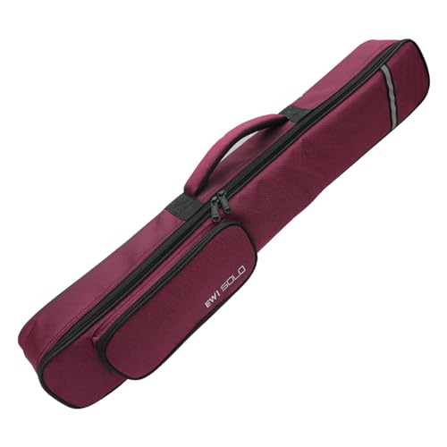Tachiuwa Estojo de armazenamento para saxofone e clarinete, estojo reto para saxofone soprano, alça de ombro, estojo de transporte à prova d'água para viagens, Vinho vermelho