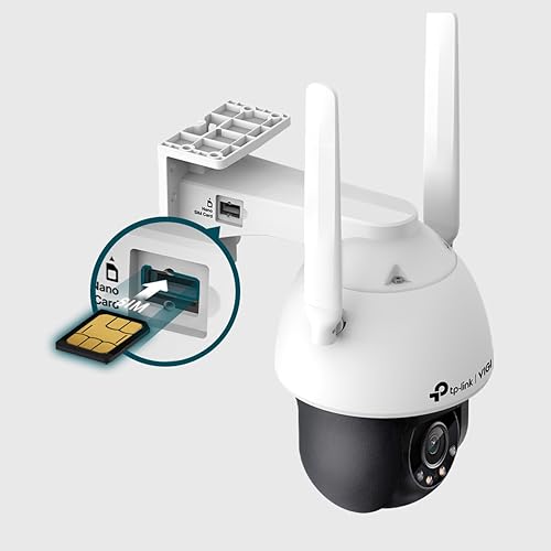 Image of TP-Link VIGI C540-4G 4MP HD Outdoor Full-Color Pan Tilt Network Camera | IP66 Waterproof | 360 Monitoring | Two-Way Audio | H.265+ | 4mm Lens | Remote Management CCTV
