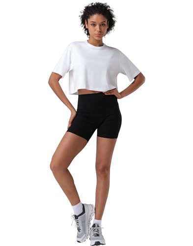 Pioneer Camp Bamboo Viscose Workout Crop Tops for Women Short Sleeve Loose T-Shirts Cropped Athletic Gym Running Yoga Tee2
