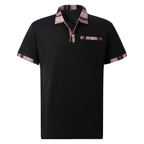 Polo homme patchwork en coton respirant idéal pour le golf d'été