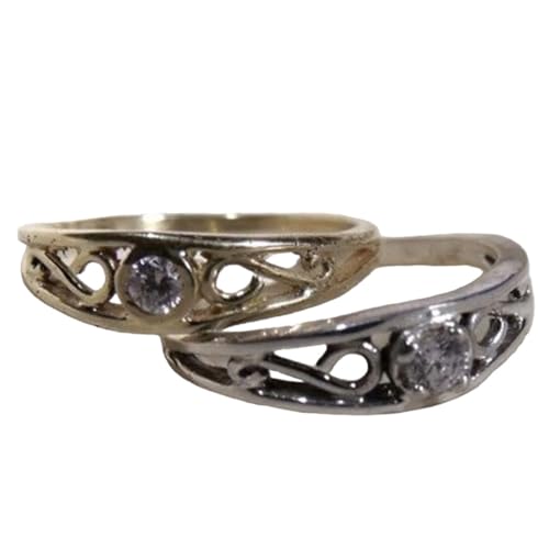 SAGEKING Fashion 925 Silver Inlaid Small Crow Diamond Ring Engagement Wedding Romantic Diamond Ring Jewelry Gift Souvenir