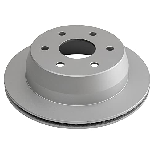 Image of TRQ Rear Brake Pad and Rotor Set Semi Metallic Coated Rotors Compatible with 2002 Chevrolet Avalanche 1500 Yukon XL 1500