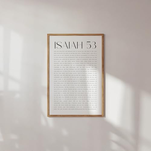 Isaiah 53 He Was Despised Rejected By Mankind Christian Print