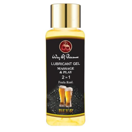 Way Of Pleasure Massage gel & Lubricant Gel Water Based Lube Non-Sticky Beer flavor lube