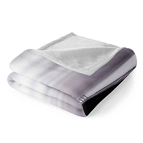 Couverture polaire microfibre 3D douce et résistante gris