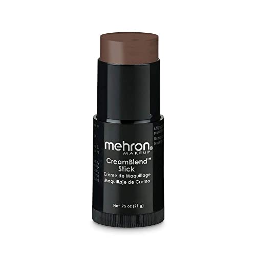 Image of Mehron Makeup CreamBlend Stick | Face Paint, Body Paint, & Foundation Cream Makeup | Body Paint Stick Perfect for Halloween .75 oz (21 g) (Ebony)