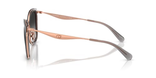 COACH HC7170 Sunglasses, Rose Gold/Dark Grey/Grey Gradient, 56 mm3