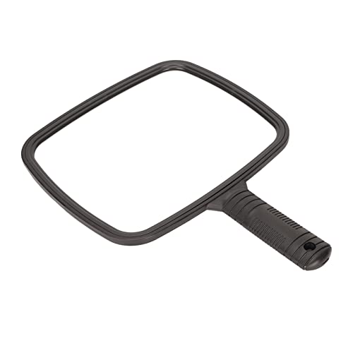 Kadimendium Espelho de barbear com alça, espelho de mão de alta definição antiderrapante para casa