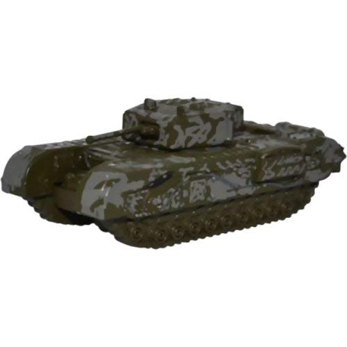 Oxford Diecast Churchill Tank 142 Rac Tunisia 1943 (2021), Sand, 3.89 inches x 1.69 inches x 1.34 inches