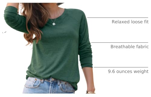 Image of AUTOMET Womens Long Sleeve Crewneck Shirts Fall Tops